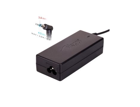Zasilacz do notebooka Akyga AK-ND-58 19.5V / 3.34A 65W 4.5 x 3.0 mm + pin DELL 1.2m