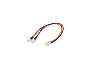 Adapter z kablem Akyga AK-CA-52 3 pin (f) / 2x 3 pin (m) 2x 15cm