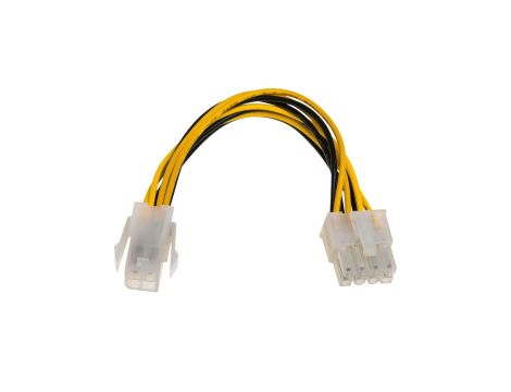 Adapter z kablem Akyga AK-CA-10 P4 4 pin (m) / P8 8 pin (f) P4+4 15cm