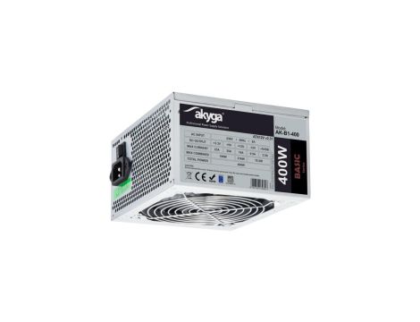 Zasilacz ATX 400W Akyga AK-B1-400 P4 3x SATA 2x Molex PPFC FAN 12cm