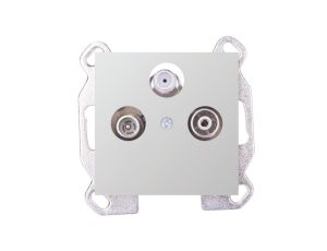 POLO FIORENA metal. Gniazdo antenowe R/TV/SAT koń.