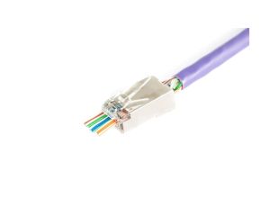 Wtyk RJ45 (8P8C) przelotowy kat.6 ekranowany AWG 26-24 /woreczek zawiera 100szt./ X-ML-6F-EZ