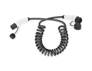 Kabel do ładowania pojazdów elektrycznych spiralny Typ2-Typ2 trójfazowy 415V 32A 7,5m DK-3P32-S-075