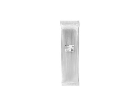 Qoltec Opaski zaciskowe wielorazowe/trytki 7.2*450mm Nylon66 UV Białe