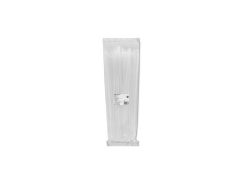 Qoltec Opaski zaciskowe wielorazowe/trytki 7.2*400mm Nylon66 UV Białe