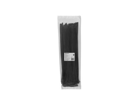 Qoltec Opaski zaciskowe wielorazowe/trytki 7.2*400mm Nylon66 UV Czarne