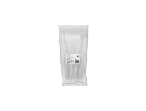 Qoltec Opaski zaciskowe wielorazowe/trytki 7.2*250mm Nylon66 UV Białe