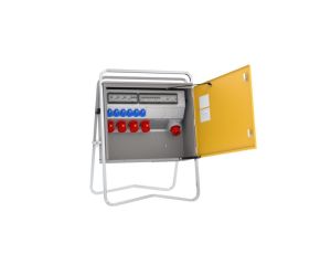 Rozdzielnica budowlana elBOX-L W63-004006 v2 IP44 wtyk CEE 63A-5P gniazda: 6xGK230V 16A 4xCEE 32A 5xRCCB 79451210