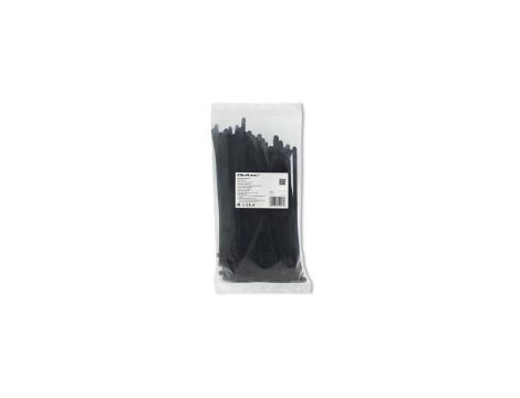 Qoltec Opaski zaciskowe wielorazowe/trytki 7.2*200mm Nylon66 UV Czarne