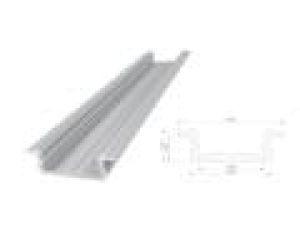profil ALU wpuszczany 6,1mm, surowe aluminium, dł 2020mm, max szer taśmy 12mm