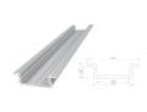 profil ALU wpuszczany 6,1mm, surowe aluminium, dł 2020mm, max szer taśmy 12mm