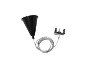 Zwieszak szynoprzewodu czarny TRACK ROPE 4W BLACK GXTR051