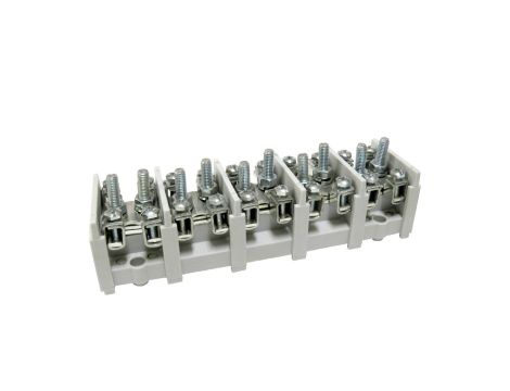 Odgałęźnik instalacyjny 5-torowy (2x35mm 4x16mm) LZ5*35/16wyk.12 (bez pokrywy) mocowanie do podłoża, szary 84026002