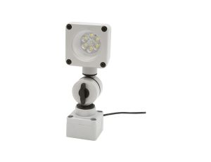 Głowica łącząca LED, 80x80mm, Światło białe, 9W, 5000K, Kabel 3-PIN 3m, IP67, Aluminium+Szkło , EB800105