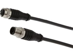 Kabel połączeniowy, 10 m, M12 żeński (gniazdo) 4-PINowy prosty, M12 męski (złącze) 4-PINowy prosty, VKA0E229