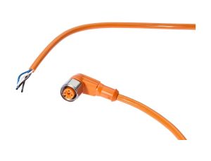 Kabel połączeniowy, 10m, M12 żeński (gniazdo) 4-PIN kątowy, Końcówka wolna, 4x0,25mm, PVC, VKA0A332