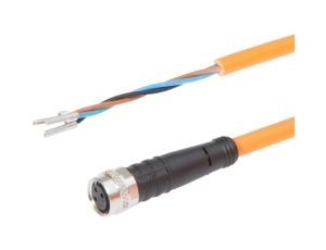 Kabel połączeniowy, 10m, M8 żeński (gniazdo) 3-PIN prosty, Końcówka wolna, 3x0,25mm, VKA0R075