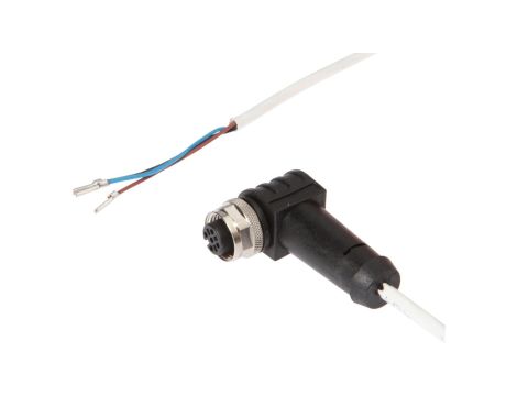 Kabel połączeniowy, 2m, M12 żeński (gniazdo) 3pin kątowy, Końcówka wolna, 3x0,34mm, VK20H021