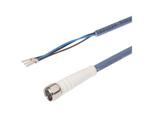 Kabel połączeniowy, 2m, M8 żeński (gniazdo) 3-PIN prosty, Końcówka wolna, 3x0,34mm, VK20L075