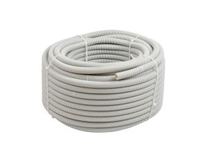 Rura karbowana elektroinstalacyjna RKGL 16/11mm giętka samogasnąca peszel 320N PVC UV szara 10m