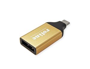 ROLINE GOLD Adapter USB 3.1 typ-C - DisplayPort 4K@60 (wtyk / gniazdo) złoty