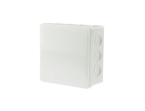 Puszka natynkowa hermetyczna 86x86x40 złączki klik biała IP55