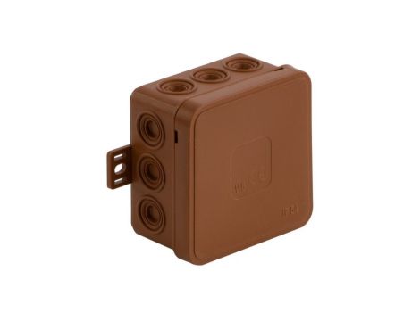 Puszka n/t instalacyjna 85x85x41 brąz IP54 ViPlast 036-02