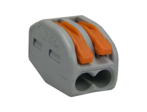 Szybkozłączka 2x 0,08-4,0mm2 uniwersalna (na drut / na linkę) 400V/32A ORYGINALNA 50szt 222-412