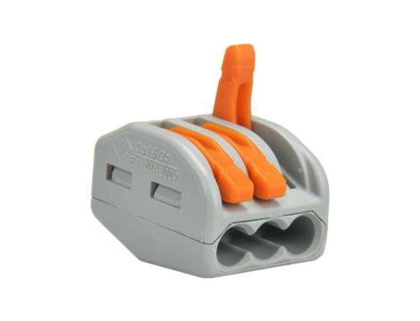 Szybkozłączka 3x 0,08-4,0mm2 uniwersalna (na drut / na linkę) 400V/32A ORYGINALNA 50szt. 222-413