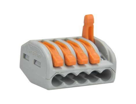 Szybkozłączka 5x 0,08-4,0mm2 uniwersalna (na drut / na linkę) 400V/32A ORYGINALNA 40szt. 222-415