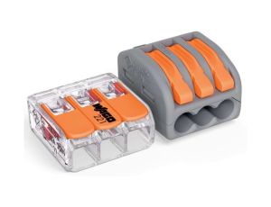 Szybkozłączka 5x 0,2-4,0mm2 uniwersalna (na drut / na linkę) 450V/32A ORYGINALNA blister 8szt. 221-415