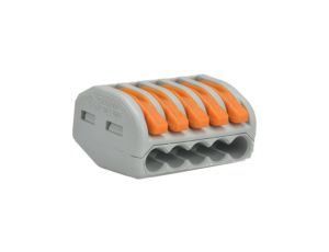 Szybkozłączka 5x 0,08-4,0mm2 uniwersalna (na drut / na linkę) 400V/32A ORYGINALNA woreczek 10szt. 222-415