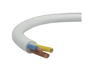 Przewód prądowy H03VV-F / OMY 300V 3x1 biały linka Mercor /100m/