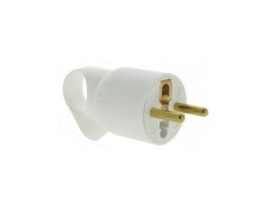 HELMO Wtyczka przenośna 2P+Z 16A z uchwytem biała 50103