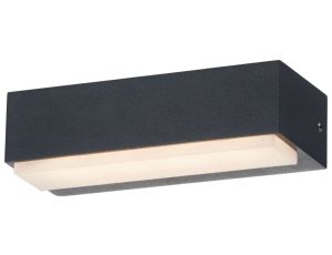 Kinkiet LED 3,5W 210lm 4000K/neutralna IP54 IK10 zewnętrzny aluminium + poliwęglan antracyt VILA 3,5W Anthracite NW GXPS171