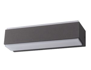 Kinkiet LED 16W 800lm 4000K/neutralna IP54 zewnętrzny aluminium + poliwęglan antracyt VILA 16W Anthracite NW GXPS071