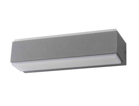 Kinkiet LED 16W 800lm 4000K/neutralna IP54 zewnętrzny aluminium + poliwęglan szary VILA 16W GRAY NW GXPS070