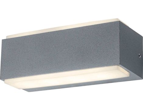 Kinkiet LED 7W 400lm 4000K/neutralna IP54 IK10 zewnętrzny aluminium + poliwęglan szary VILA 7W GRAY NW GXPS173