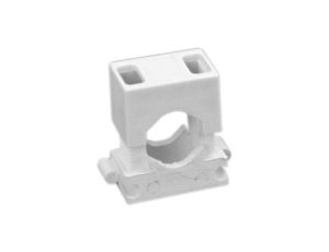 Uchwyt montażowy do przewodów dwuczęściowy UM-16 biały 50 szt.