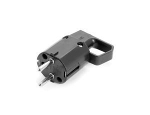Wtyczka z uchwytem i uziemieniem 16A 250V czarna 325-05