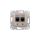 Sedna Gniazdo komputerowe podwójne RJ45 kat.5e UTP satynowe SDN4400168