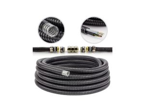 Peszel ochronny metalowy Anaconda Multitite roz.32 34/28,1 mm rura karbowana elastyczna FCC w powłoce PVC 1250N UV IP67 czarny