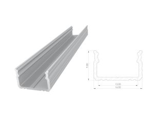 profil ALU nawierzchniowy 9,8mm surowy, dł 2020mm, max szer tamy 12mm