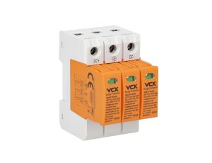 Ochronnik przepięć fotowoltaiczny DC klasy T1T2 (B+C) 3P 1200V 12,5kA RED