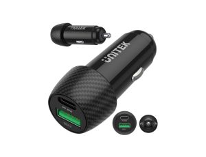 UNITEK Ładowarka samochodowa 38W USB-A QC 3.0 USB-C PD