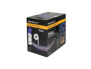 Qoltec Kabel sieciowy/skrętka UTP CAT5E 305m PVC szary