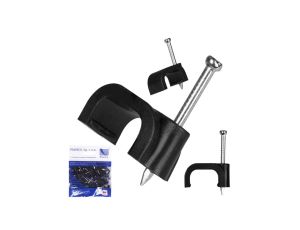 Uchwyt KLIP płaski 8/6 czarny /100szt./