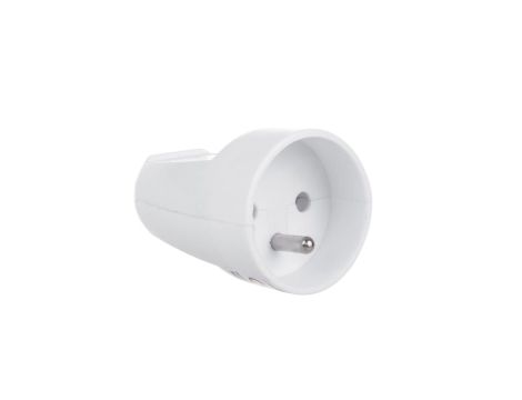 Gniazdo proste 230V na kabel z uziemieniem Maclean, typ E (francuski), 16A, 250V białe, MCE331