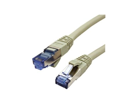 Patchcord S/FTP kat.6A PiMF kabel sieciowy LAN 2x RJ45 linka PoE szary 15m