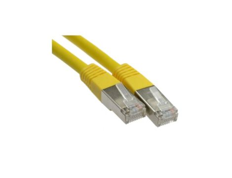 Patchcord FTP kat.5e kabel sieciowy LAN 2x RJ45 linka żółty 5m